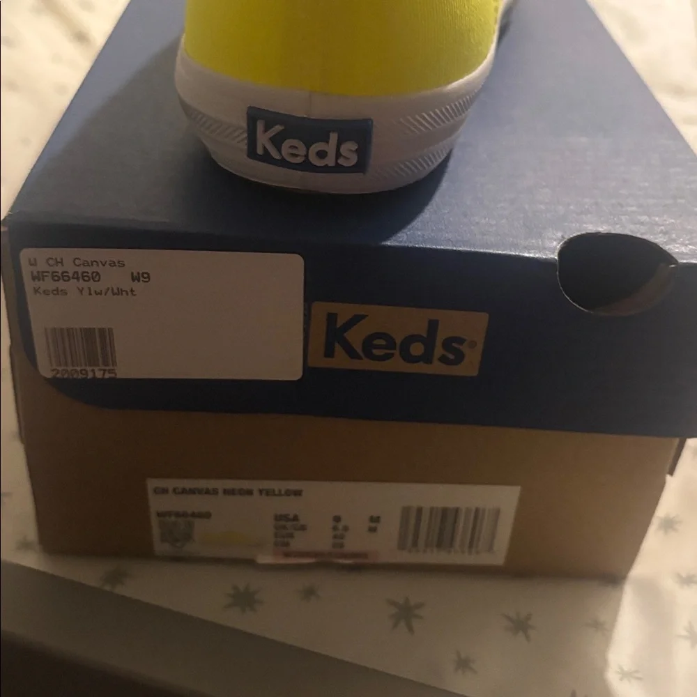 Keds Canvas Neon Yellow Sneakers - Picture 4 of 5